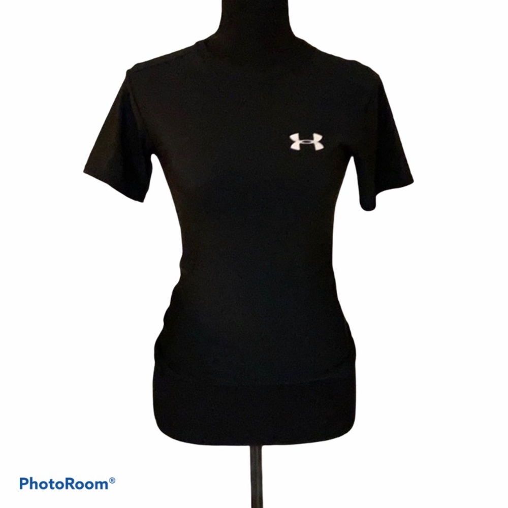 Under Armor Heatgear blk shirt, Sz S